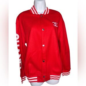 Fashion Red Varsity Jacket